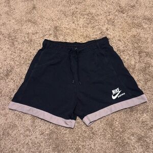Nike Sportswear Shorts Womens Small Black Athletic Drawstring Elastic Waist Logo